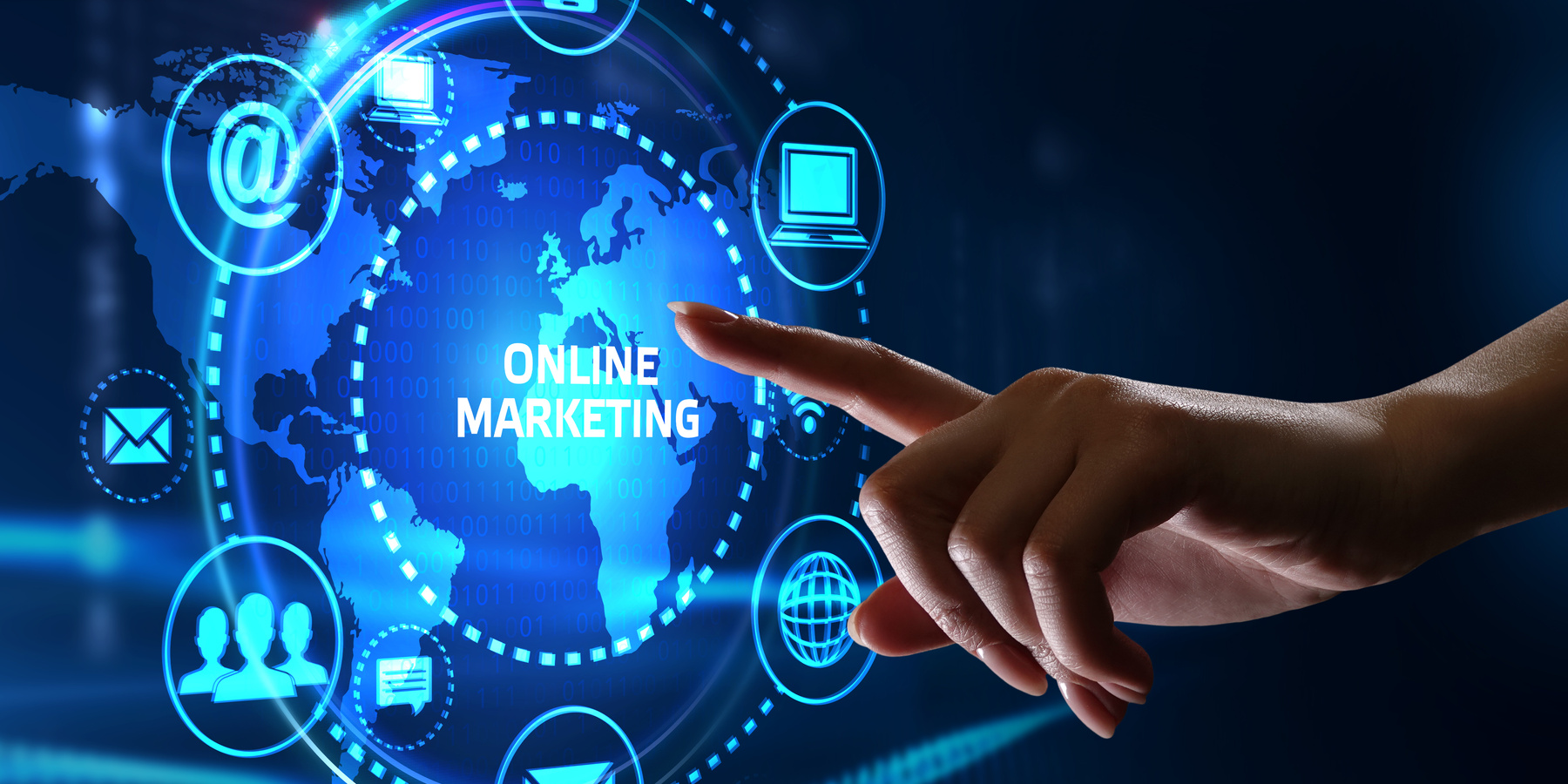 Business, Technology, Internet and network concept. Digital Marketing content planning advertising strategy concept. Online marketing